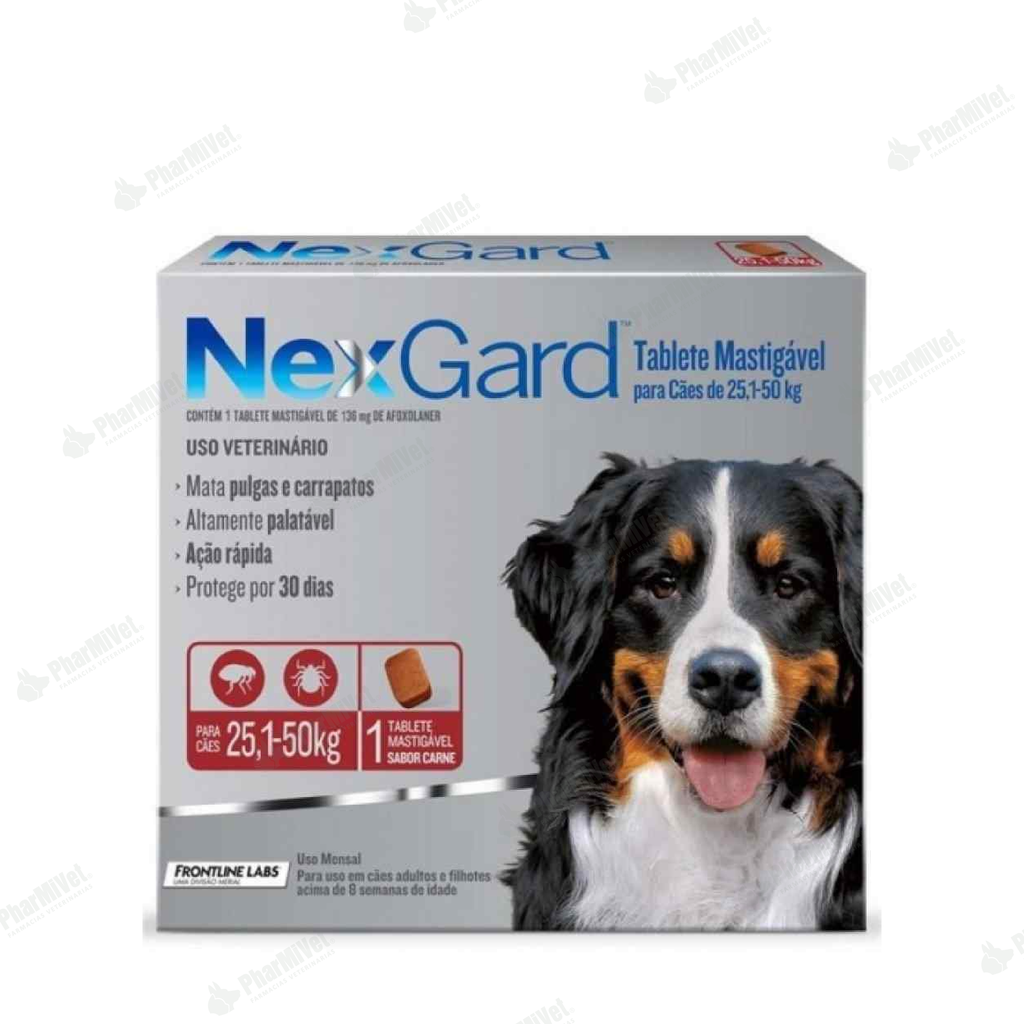 NEX GARD 136 MG DE 25 - 50 KG X 1 TAB