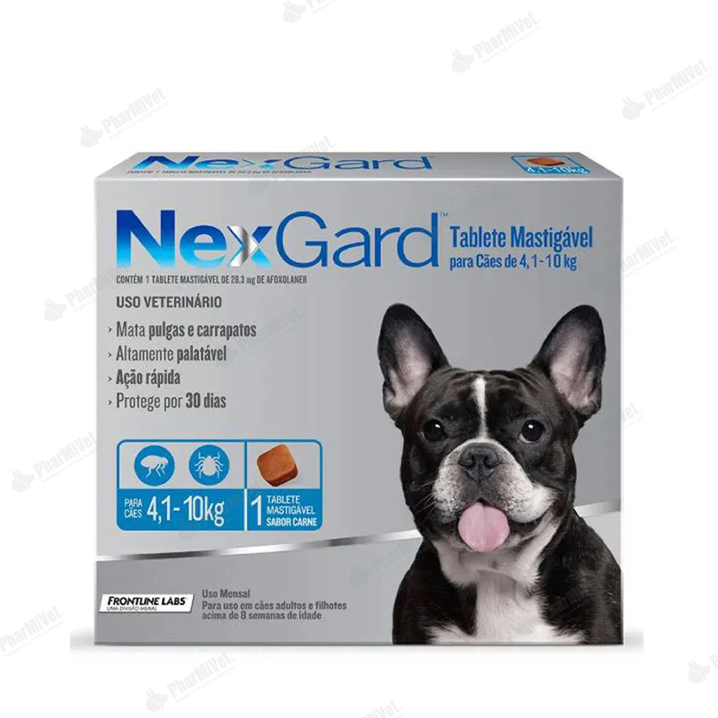 NEX GARD 28.3 MG DE 4 -10 KG X 1 TAB