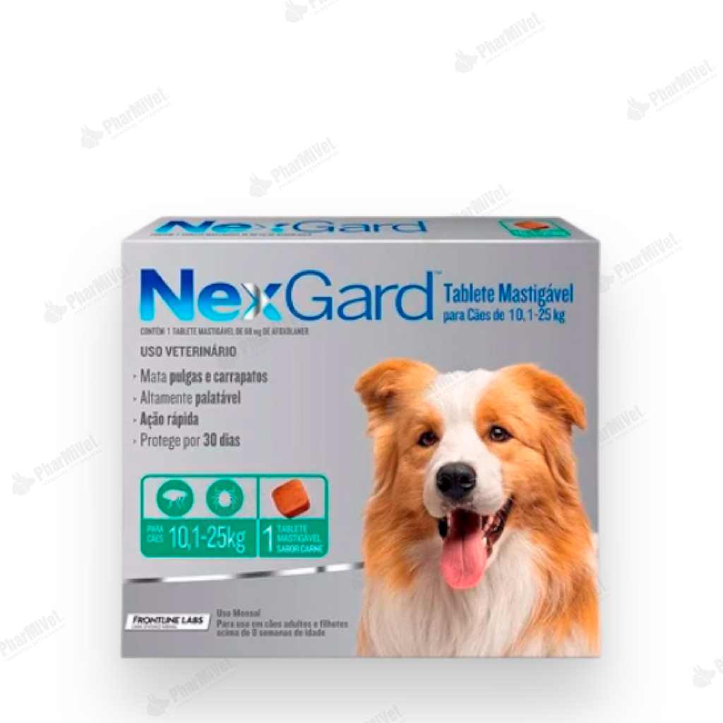 NEX GARD 68 MG DE 10 - 25 KG X 1 TAB