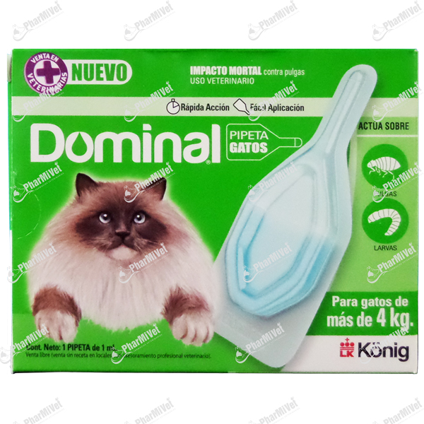 PIPETA DOMINAL SPOT-ON GATOS X 1 ML 4 - 8 KG