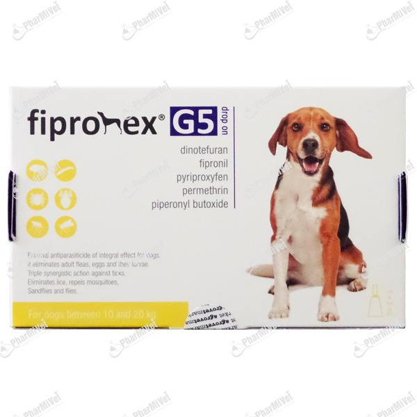 PIPETA FIPRONEX G5 X 3ML DE 10 A 20 KG.POR UND