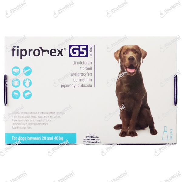 PIPETA FIPRONEX G5 X 6 ML DE 20 A 40 KG.POR UND