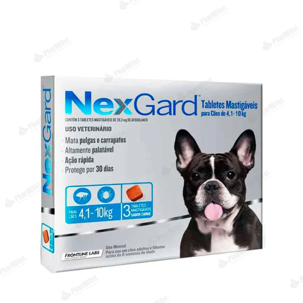 NEX GARD 28.3 MG DE 4-10 KG X 3 TAB