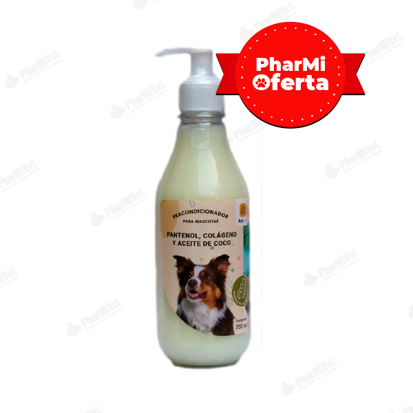 REACONDICIONADOR PANTENOL COLAGENO ACEITE DE COCO PET LINE X 350 ML