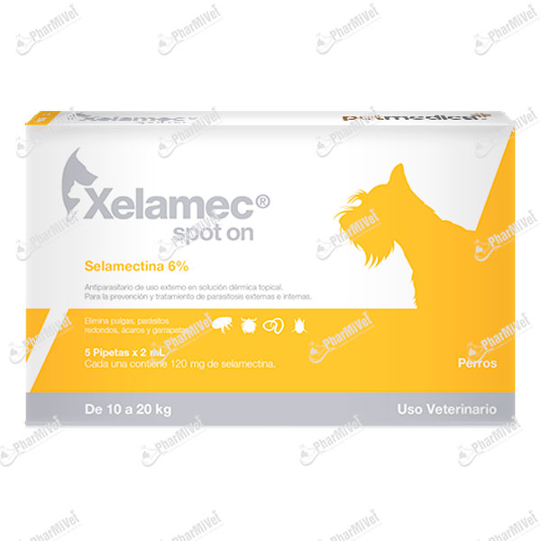 PIPETA XELAMEC SPOT X 2 ML DE 10 A 20 KG. X UND