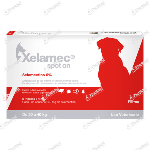 PIPETA XELAMEC SPOT X 4 ML DE 20 A 40 KG. X UND