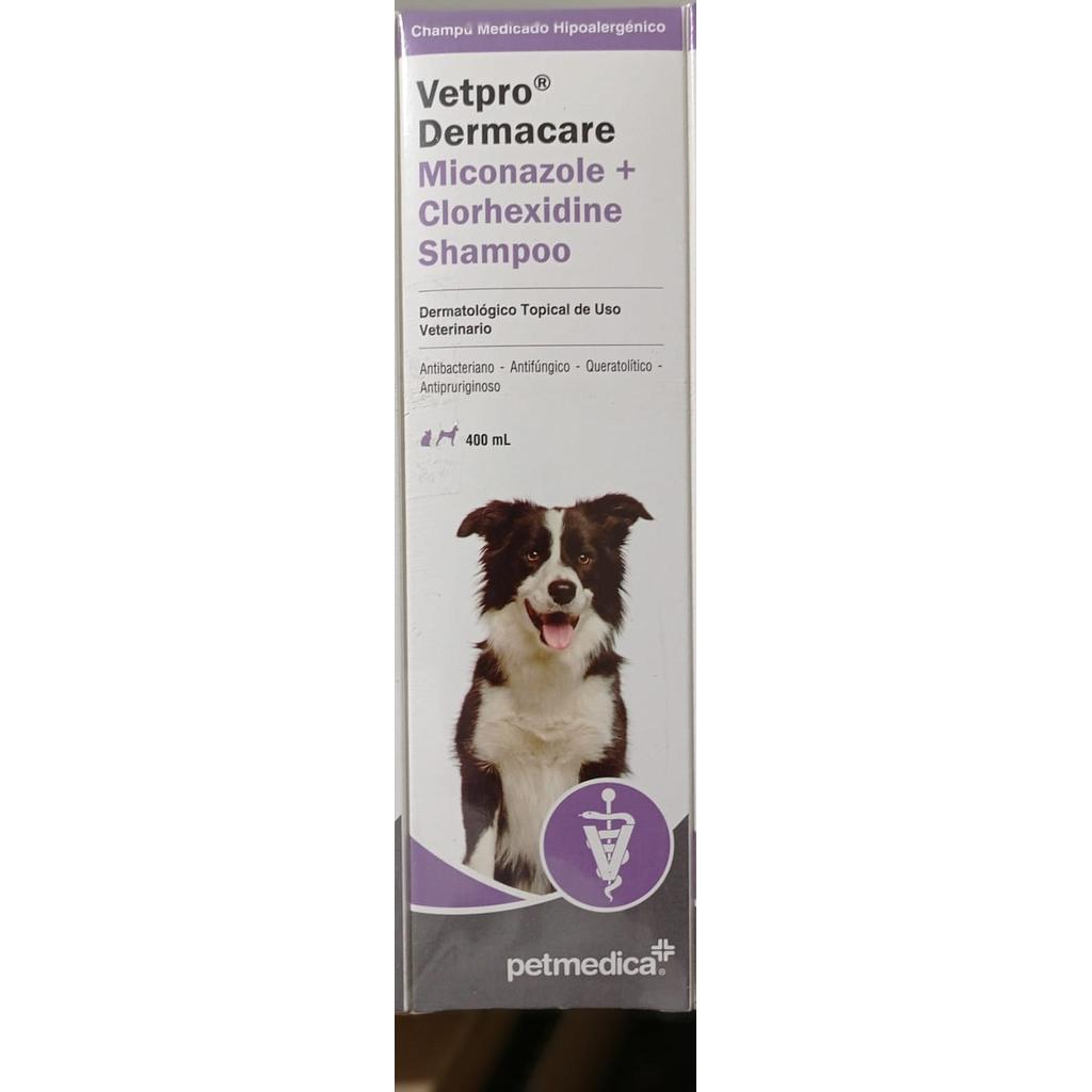 VETPRO DERMACARE SHAMPOO MICONAZOLE+CLORHEXIDINE X 400 ML