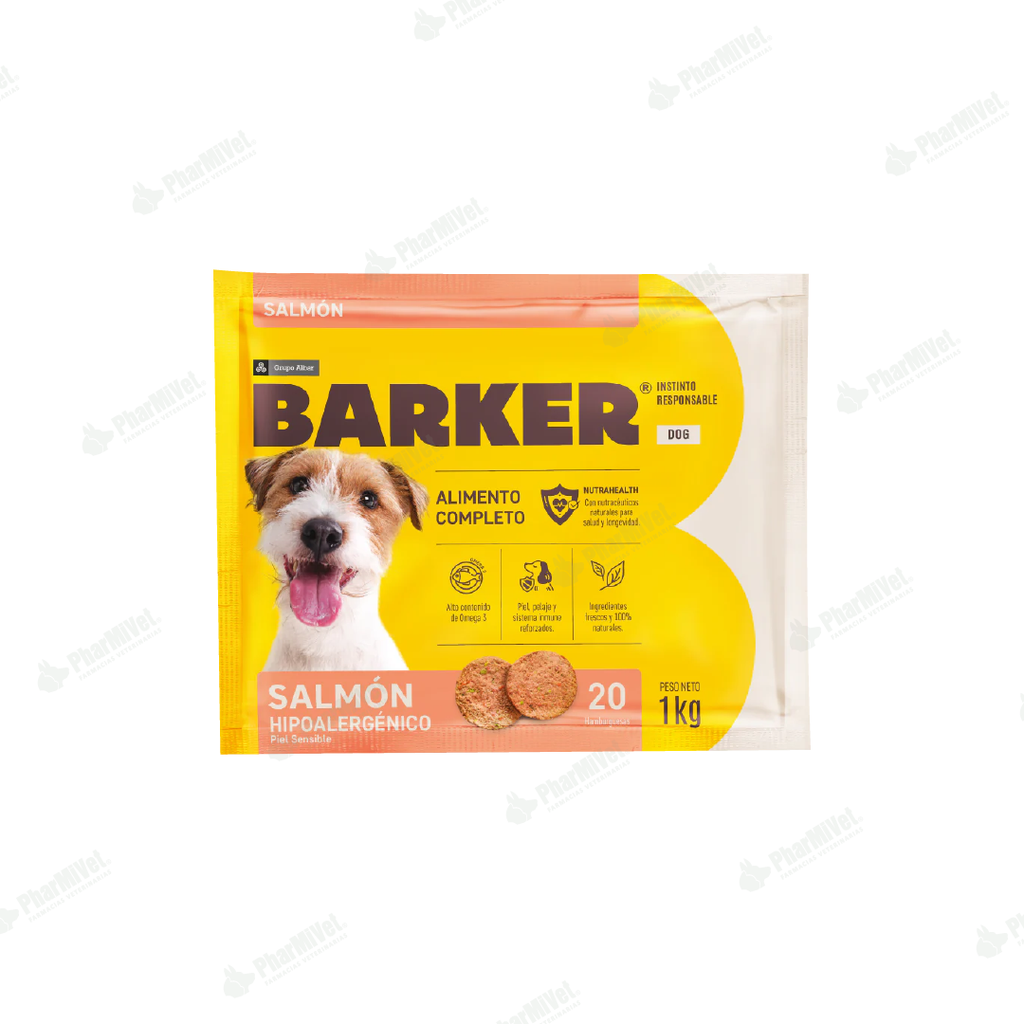 BARKER HAMBURGUESA SALMON (1 KG) X 20 UND