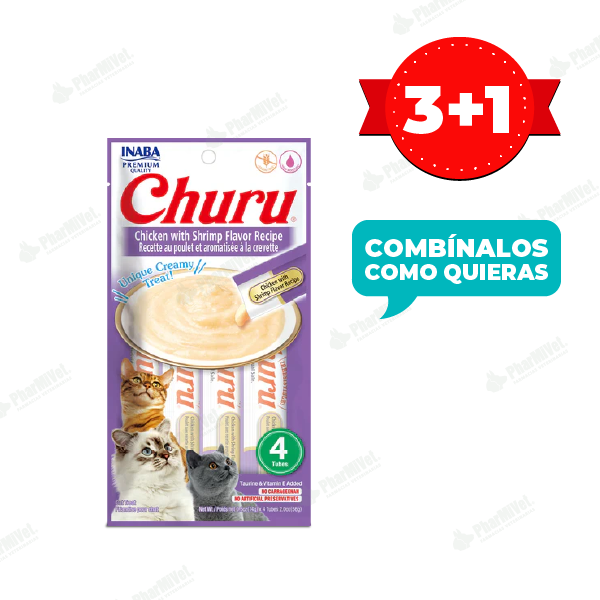 CHURU CHIKEN WITH SHRIMP FLAVOR RECIPE  X 4 TUBOS (608)