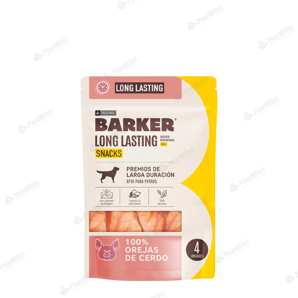 BARKER LONG LASTING OREJAS DE CERDO X 4 UN