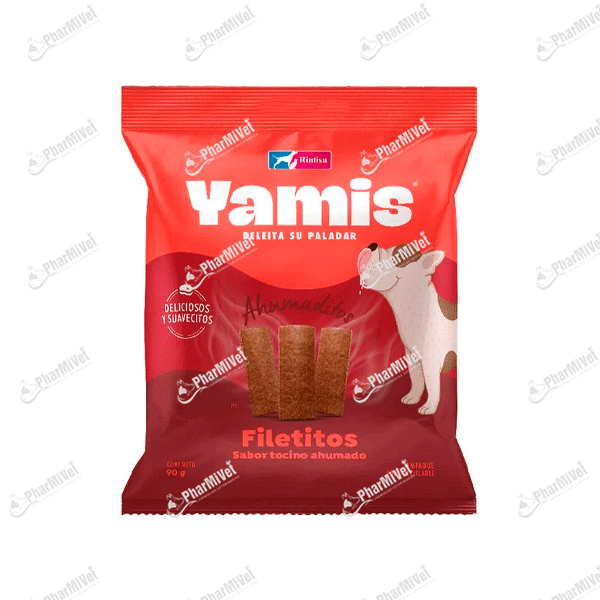 YAMIS FILETITOS TOCINO AHUMADO X 90 GR