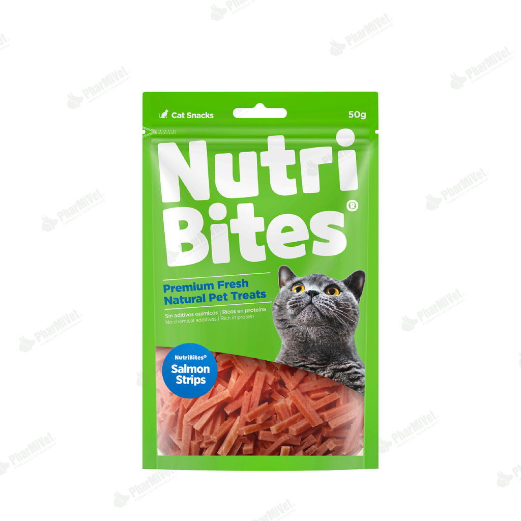 NUTRIBITES SALMON STRIPS X 50 GR