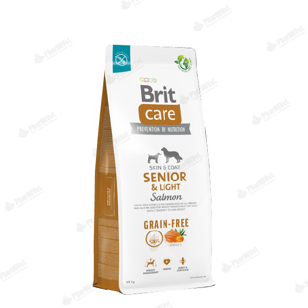 BRIT CARE SENIOR &amp; LIGHT SALMON GRAIN-FREE X 12 KG