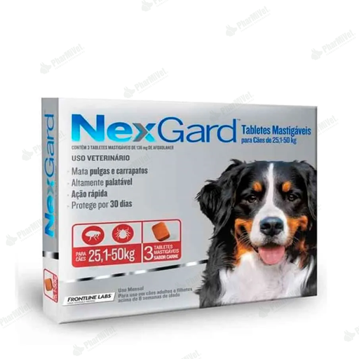 [8240903006] NEX GARD 136 MG DE 25-50 KG X 3 TAB