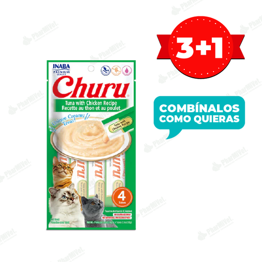 [8990304042] CHURU TUNA WITH CHIKEN RECIPE X 4 TUBOS (602)