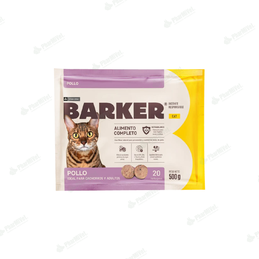 [8680306030] BARKER HAMBURGUESA GATO DE POLLO X 500 GR